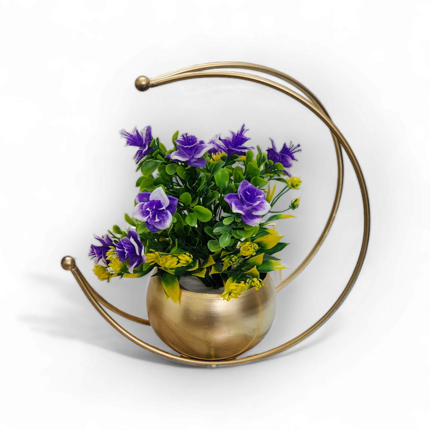 Golden Crescent Moon Tabletop Planter