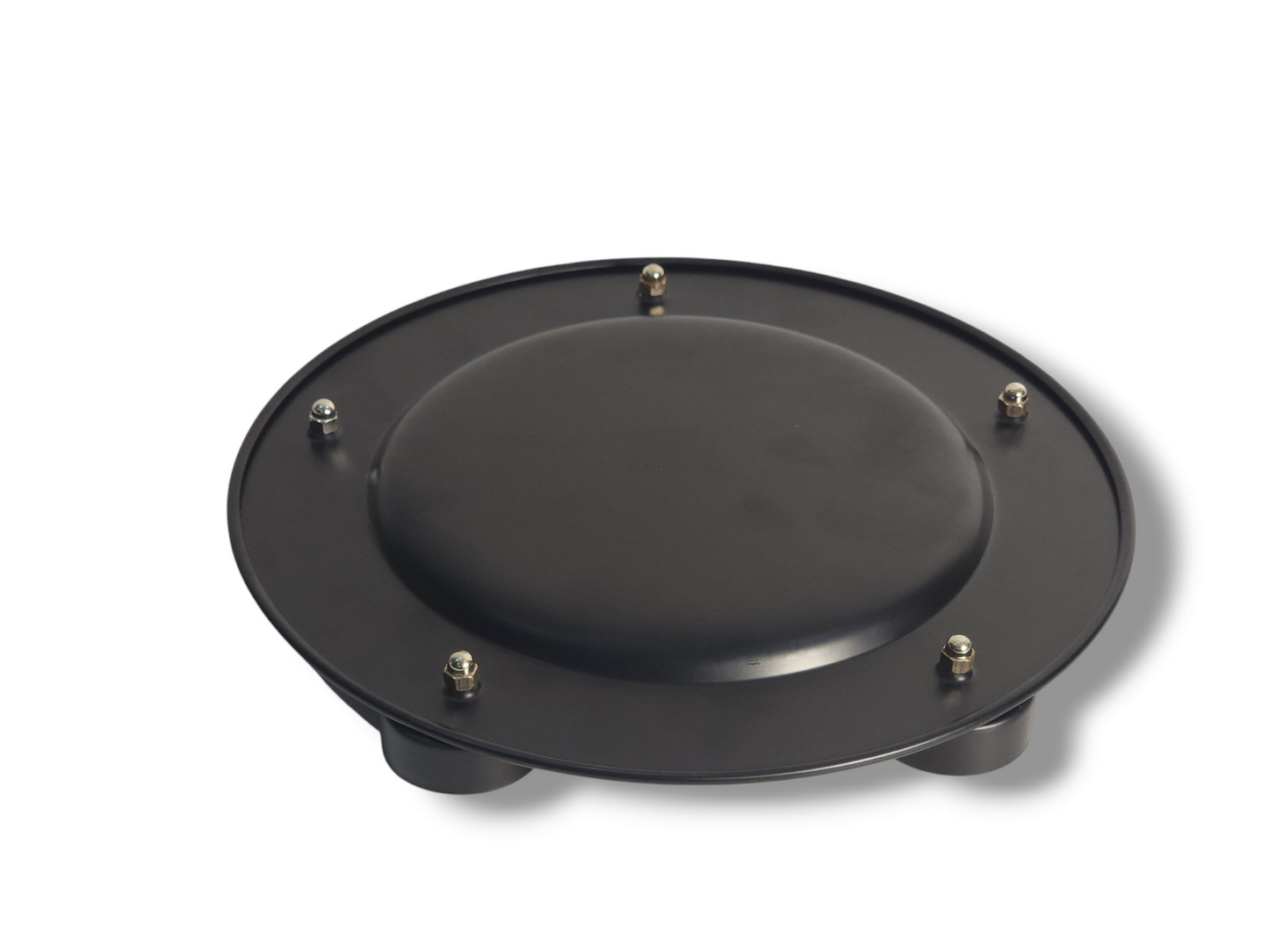 Wiccan Altar Candle Plate – Black | Cat, Moon Phase & Pentagram Design