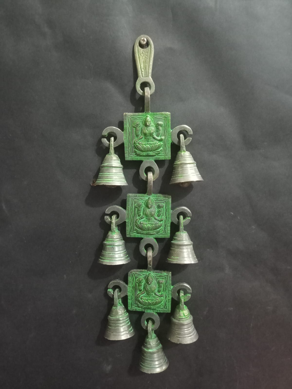 BRASS LASKHMI WALL HANGING- PATINA FINISH