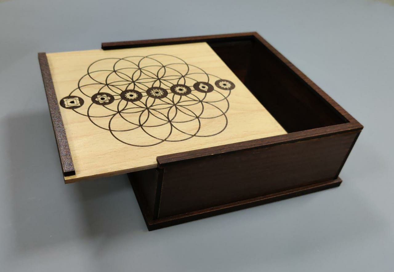 Chakra Harmony Seed of Life Wooden Treasure Box