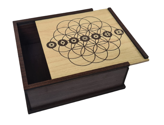 Chakra Harmony Seed of Life Wooden Treasure Box