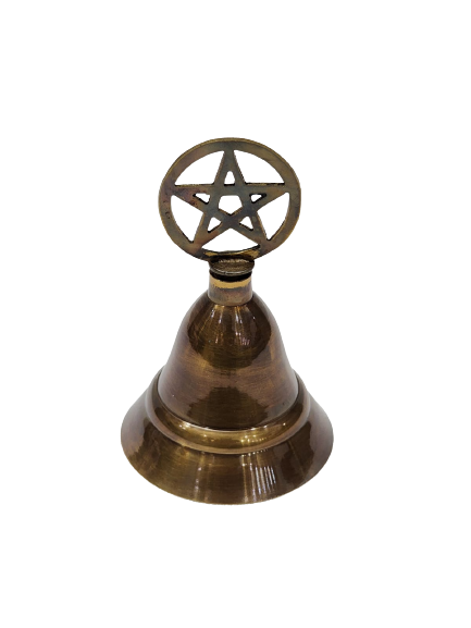 Pentagram Resonance Antique Brass Bell