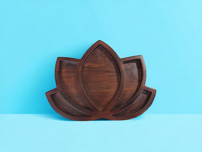 Lotus Blossom Wooden Tray